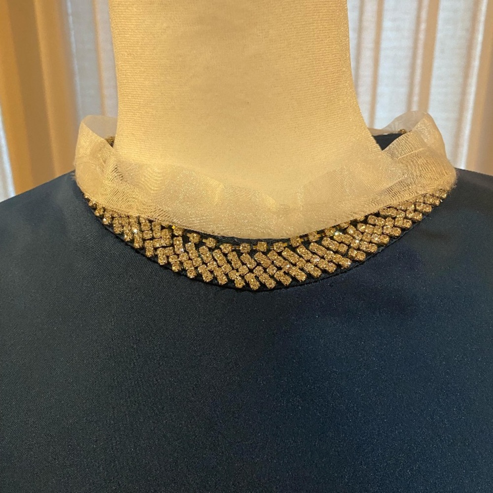 Evening Gown with beautiful Neck Embellishment